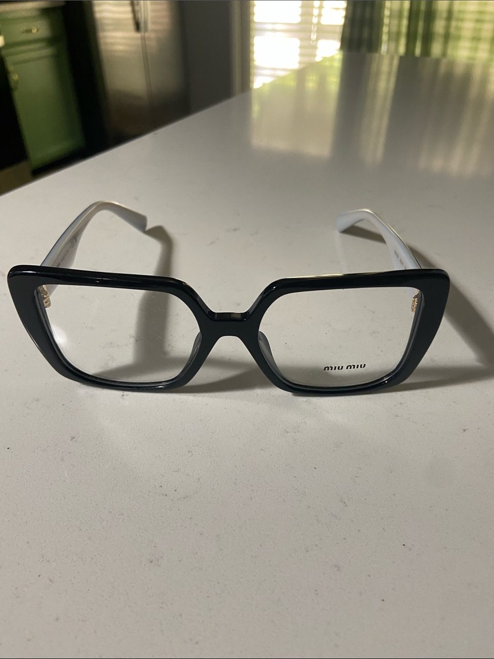 Miu Miu Black Oversized Square Optical Glasses new without tags   Retail $377
